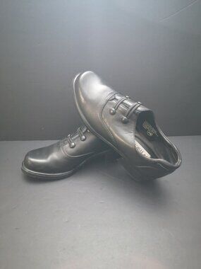 Michel Ladies Size 8M Black Leather Upper Madison Block Heel Shoes